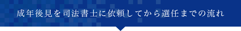 成年後見を司法書士に依頼してから選任までの流れ